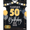 Flashback 50th Birthday Quiz Book Large Print: Turning 50 Humor and Mixed Puzzles for Adults Born in the 1970s - Paperback