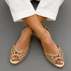 Women's Woven Flat Sandals | Retro Hollow Buckle Open-Toe Sandals in 6 Colors