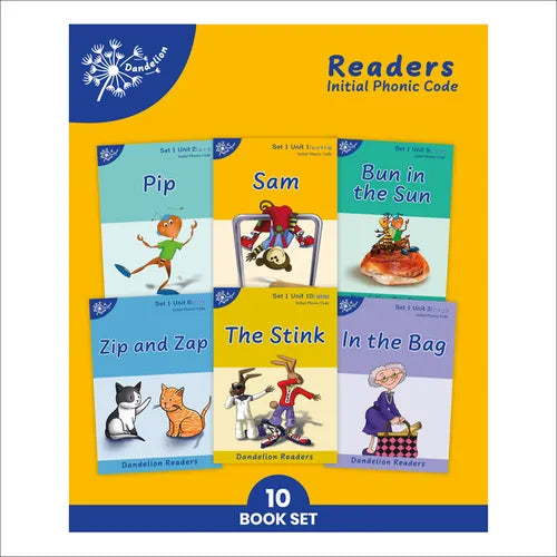 Phonic Books Dandelion Readers Set 1 Units 1-10 Sam (Alphabet Code Blending 4 and 5 Sound Words): Decodable Books for Beginner Readers Alphabet Code B - Paperback