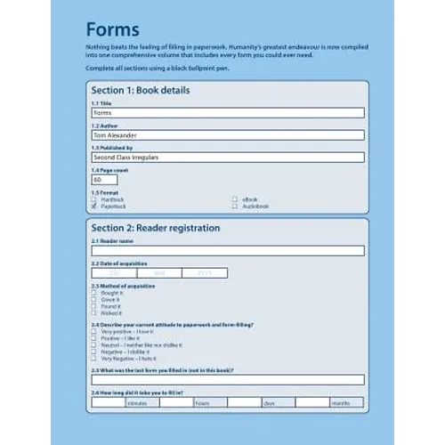 Forms: The Nation's Favourite Paperwork - Paperback