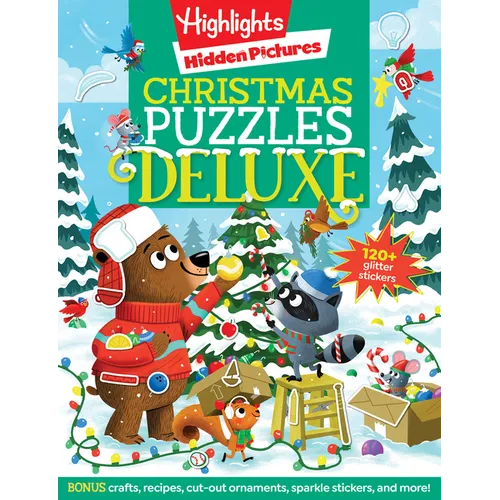 Christmas Puzzles Deluxe: Holiday-Themed Activity Book with Christmas Puzzles and Creative Crafts, Christmas Gift for Kids Ages 4-8 - Paperback