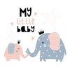 My Little Baby: A Modern Scandinavian Elephant Themed Square Hardcover Square Hardcover Baby Shower Guest Book for Girls - Includes Sign-In, Wishes & - Hardcover