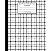 Quad Rule 5x5 Graph Paper Notebook. 8 X 10. 120 Pages. Geometric Shapes Cover: White Black Mesh Squares Dots Pattern Cover. Square Grid Paper, Graph R - Paperback