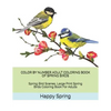 Color by Number Adult Coloring Book of Spring Birds: Spring Bird Scenes, Large Print Spring Birds Coloring Book for Adults - Paperback