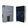Niv, Thinline Bible, Compact, Leathersoft, Blue Floral, Red Letter, Comfort Print - Imitation Leather