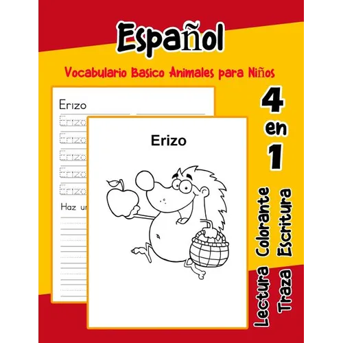 Español Vocabulario Basico Animales para Niños: Vocabulario en Espanol de preescolar kínder primer Segundo Tercero grado - Paperback