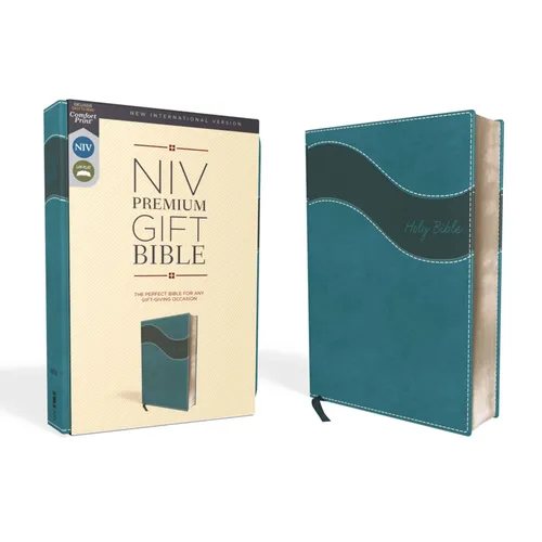Niv, Premium Gift Bible, Leathersoft, Blue, Red Letter Edition, Indexed, Comfort Print - Imitation Leather