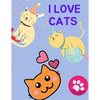 I love Cats: Color and doodle all kinds of kittens in this too-cute coloring book - Paperback
