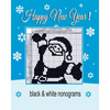 Happy New Year ! Black & white nonograms. - Paperback
