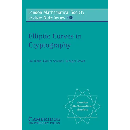 Elliptic Curves in Cryptography - Paperback