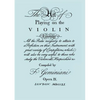 The Art of Playing on the Violin. [Facsimile of 1751 edition]. - Paperback