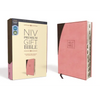 Niv, Premium Gift Bible, Leathersoft, Pink/Brown, Red Letter Edition, Indexed, Comfort Print - Imitation Leather