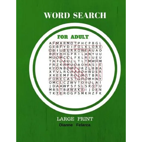 Word Search For Adult Large Print: Word Search For Adult Books 100 Puzzles - Paperback