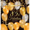 85 & Fabulous: An Elegant Black & Gold Keepsake for Her Fabulous 85th Birthday - Square Hardcover Guest Sign-In Book on Premium Thick 70lb Paper for W - Hardcover