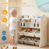 Kids Bookshelf and Toy Storage Organizer with 6 Bins