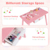 Kids Pretend Nail Salon Playset with Table and Stools