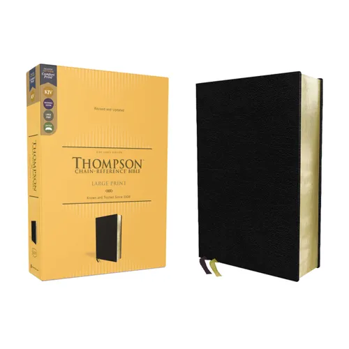 Kjv, Thompson Chain-Reference Bible, Large Print, Bonded Leather, Black, Red Letter, Comfort Print - Bonded Leather