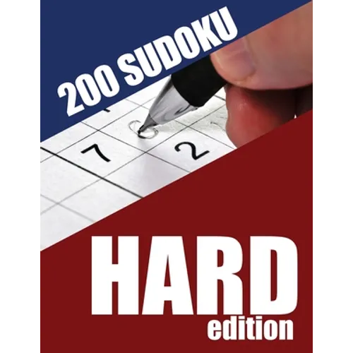 200 Sudoku Hard Edition: An 8x10, 200 puzzle, hard sudoko book - Paperback