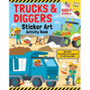 Trucks & Diggers: Sticker Art & Coloring: Activity Book with Over 400 Stickers - Paperback
