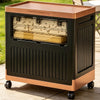 Portable Storage Bin w/ Wheels & Doors Foldable Stackable Organizer