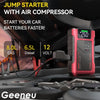 9-in-1 Portable Jump Starter with Air Compressor 12V Car Battery Booster USB LED