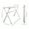 Extendable 48.4"-78.7" Folding Laundry Rack Indoor Outdoor Clothes Dryer