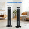 Tower Fan Bladeless 5 Speeds 4 Modes 64° Oscillating Quiet Remote 12H Timer