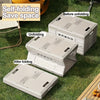 Collapsible Storage Bins Box with Lids And Handle - Portable Plastic Storage