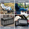 Foldable Camping Stool with Backrest & Storage Bag Portable Fishing Seat Outdoor Chair