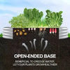 4x2x1FT Galvanized Raised Garden Bed Kit Oval Metal Planter Box