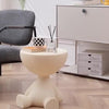 Bear Side Table with Storage – Modern Animal Shaped Nightstand End Table for Bedroom Living Room Patio