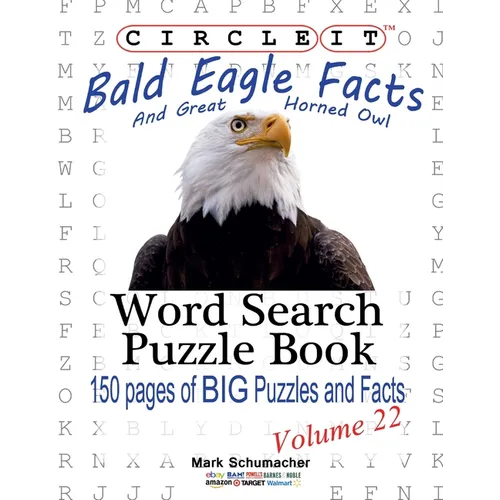 Circle It, Bald Eagle and Great Horned Owl Facts, Word Search, Puzzle Book - Paperback