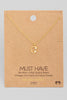 Initial Stone Pendant Necklace