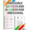 Traceable Letters and Numbers for Preschool: Handwriting Practice Tracing Alphabet and Number Coloring Books for Kindergarten Kids Ages 3-5 Years ABC - Paperback