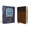 NIV Study Bible, Fully Revised Edition, Large Print, Leathersoft, Brown, Red Letter, Thumb Indexed, Comfort Print - Imitation Leather