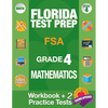 Florida Test Prep FSA Grade 4 Mathematics: Math Workbook and 2 FSA Practice Tests, FSA Practice Test Book Grade 4 Mathematics, FSA Test Prep Grade 4, - Paperback