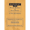 Sargent VBM Wood Bottom And Iron Planes For First Class Mechanics: Catalog Reprint from 1913 - Paperback