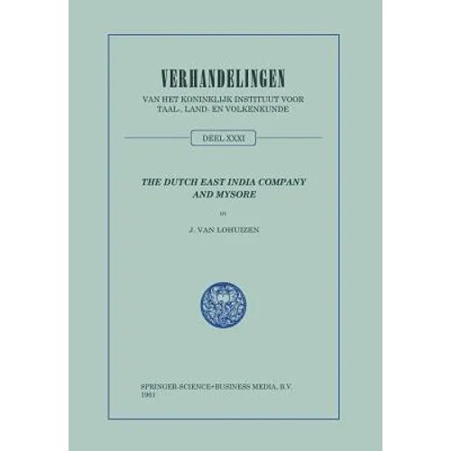 The Dutch East India Company and Mysore, 1762-1790 - Paperback