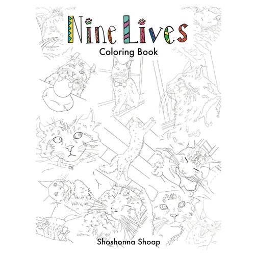Nine Lives Coloring Book - Paperback