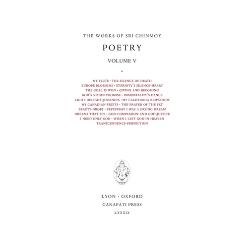 Sri Chinmoy: Poetry V - Hardcover