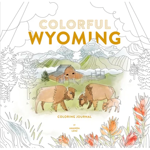 Colorful Wyoming Coloring Journal - Paperback