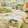 Kawaii Panda Forest Velvet Duvet Cover