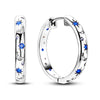 925 Sterling Silver Hoop Earrings with Zircon | Classic U-Shaped Women Jewelry