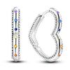 925 Sterling Silver Hoop Earrings with Zircon | Classic U-Shaped Women Jewelry