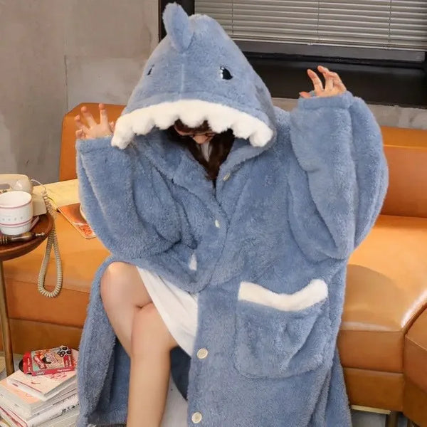 Button Down Shark Robe