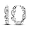 925 Sterling Silver Hoop Earrings with Zircon | Classic U-Shaped Women Jewelry