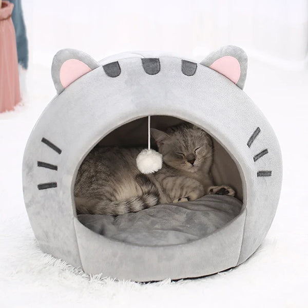 Cute Cat Shaped Cat Bed