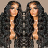 Body Wave Lace Frontal Wig Brazilian Transparent 13x4 Lace Front Human Hair Wigs For Black Women Loose Water Wavy Wig PrePlucked