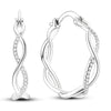 925 Sterling Silver Hoop Earrings with Zircon | Classic U-Shaped Women Jewelry