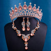 Crown Necklace Earring Jewelry Set Gift